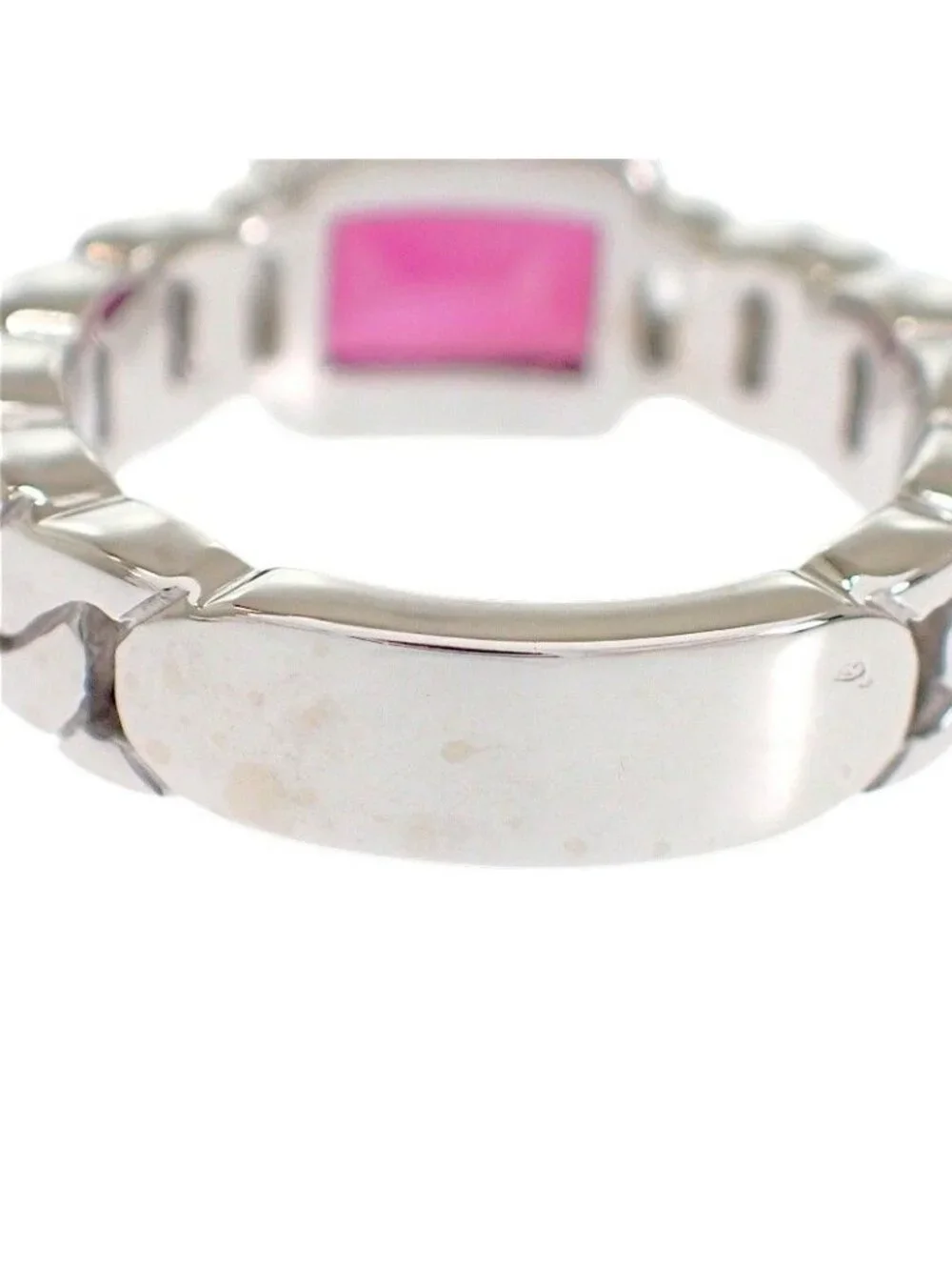 Chanel Premiere Ring 18k White Gold Pink Garnet